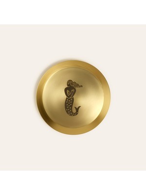 Emirgan Pirinç Tabak 18X18X2 cm Mat Altın