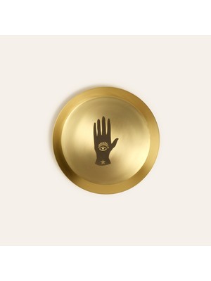 Emirgan Pirinç Tabak 18X18X2 cm Mat Altın