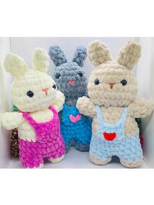 Oyuncak Tavşan El Yapımı Sevimli Amigurumi 😊 Yumuşak Dokulu Bebek ve Çocuklara