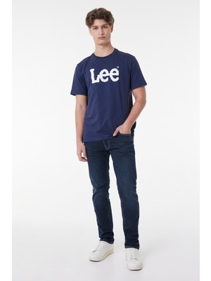 Lee Erkek Lacivert Yuvarlak Yaka Tişört ML65QAIEE
