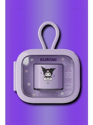 Miniso Sanrio Lisanslı Kuromi Taşınabilir Metal Kablosuz Hoparlör