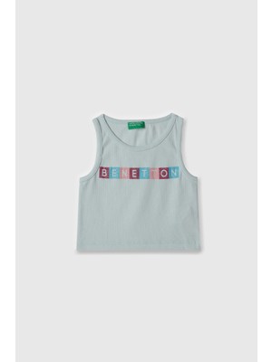 Benetton Kiz Cocuk Mavi Atlet