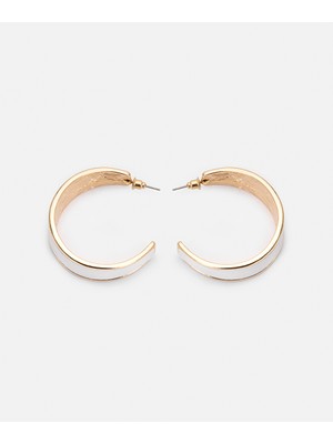 Kontrast Metal Halka Küpe IS1250068144265