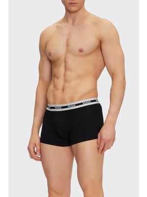 Hugo Streç Pamuklu Logo Baskılı 3 Pack Boxer Erkek Boxer 50492375 970