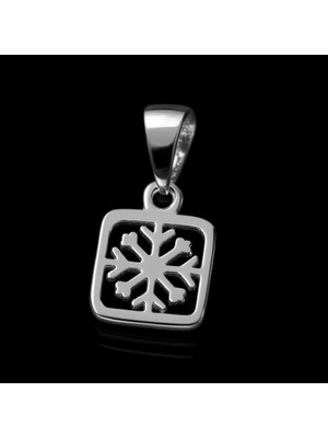 TabiTela 925 Ayar gümüş kolye kar tanesi   SM1448