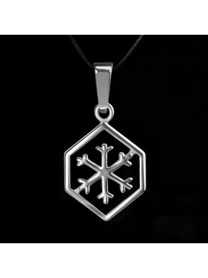 TabiTela 925 Ayar gümüş kolye kar tanesi   SM1449