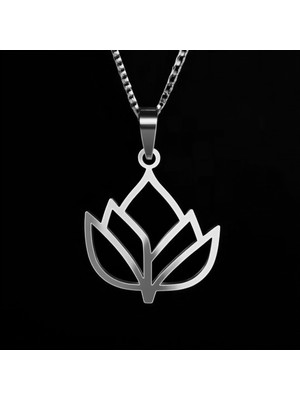 TabiTela 925 Ayar gümüş kolye lotus   SM1802
