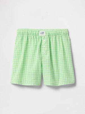 Gap Kız Çocuk Yeşil Poplin Boxer Şort