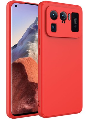 Vardar Aksesuar Xiaomi Mi 11 Ultra Kılıf Mara Laaakan Kapak-Kırmızı