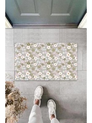 Dijital Papatya Çok Renkli Kapı Paspası Dış Mekan Paspas K-3107