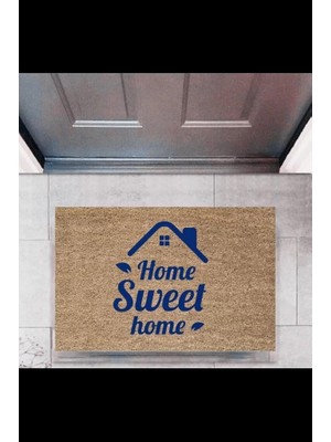 Kapı Önü Paspası Dekoratif Dijital Baskı Home Sweet Home P-2321