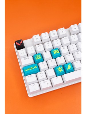 Makerpax Valorant Harbor Keycaps, Q-E-X-C Mekanik Klavye Tuşu