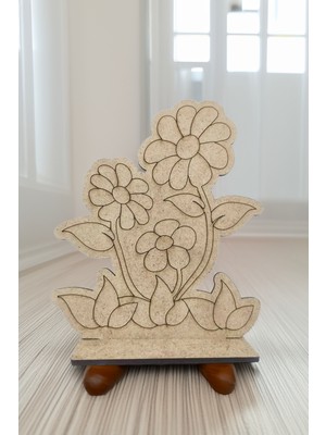 Bir Lazer Papatya Çiçeği Boyama Aktivite Sanat Okul Öncesi Anaokulu Kreş Etkinlik 13X12 cm 10 Adet