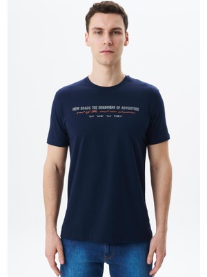 Ar-ma Erkek Bisiklet Yaka Tişört Yazi Baskili Regular Fit Full Süprem Y29344453302