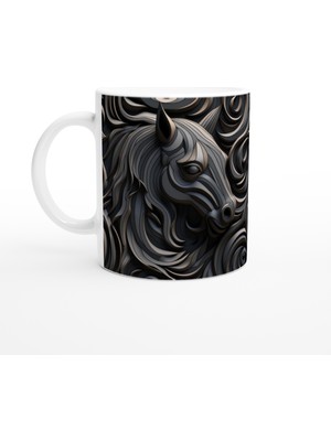 Wisdom Rain  Soyut Desenli Modern At Figürlü Kupa Bardak