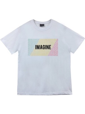 stonedfame The Beatles Baskılı Unisex %100 Pamuk Beyaz T-Shirt