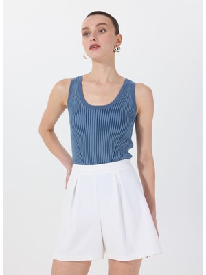 Fabrika Mavi Kadın Fitilli Dar Bluz F5SL-BLZ0249