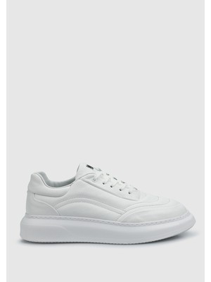 Beyaz Deri Erkek Sneaker