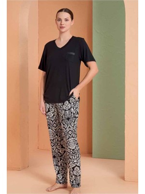 Pjs Kadın V Yaka Pijama Takımı 27133