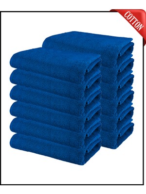 12 Adet Büyük Boy Pamuklu 50X90CM, Fitness Havlusu , Spor Havlusu , Kuaför Havlusu