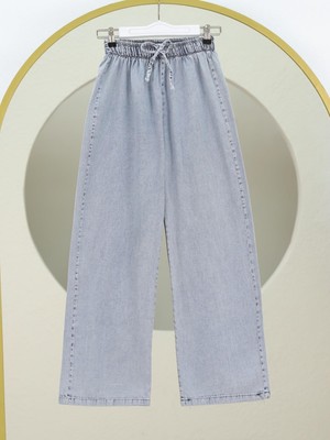 Beli Lastikli Cepli Bol Paça Kot Pantolon