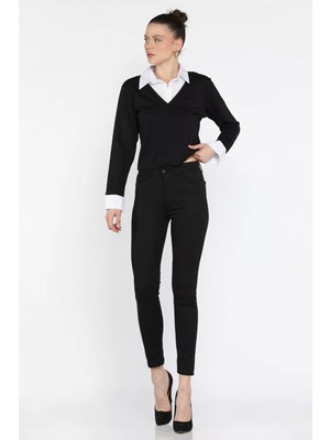 Gülseli Kadın Likralı Jean Kot Pantolon