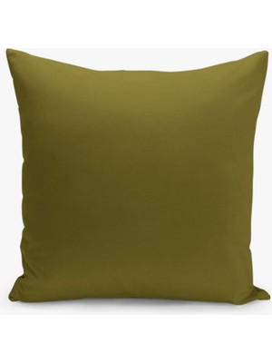 Çift Taraflı Dijital Baskı Kırlent Kılıfı Düz Renk