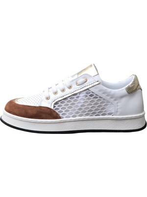 Beyaz Deri&file Sneaker