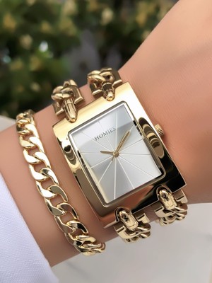 Homies Marka Çelik Kadın Saat 3 Atm Su Geçirmezlik 2 Yıl Güvenceli Faturalı Bileklik Hediyeli