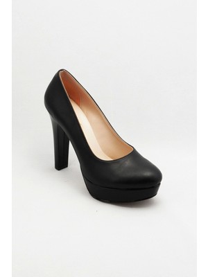 Ersefa Siyah Kadın Klasik Topuklu Ayakkabı Kadın Topuklu Abiye Ayakkabı Şık Gece Ayakkabısı