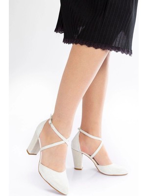 Kadın Moda Şık Platin Mercan Topuklu Klasik Ayakkabı Topuklu Düğün Nişan Gece Abiye Ayakkabısı