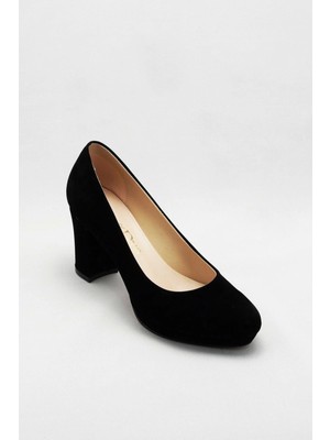 Ersefa Siyah Kadın Klasik Topuklu Ayakkabı Kadın Topuklu Abiye Ayakkabı Şık Gece Ayakkabısı