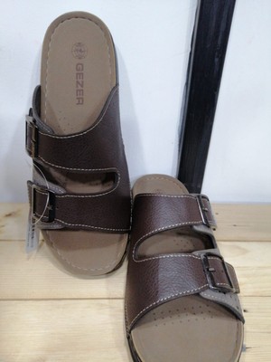 Gezer Yeni Sezon İki Tokalı Ayarlanabilir Rahat Taban Yazlık Erkek Terlik