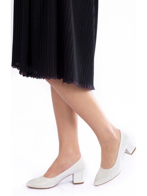 Kadın Moda Şık Gold Klasik Ayakkabı Topuklu Zarif Tasarım Düğün Nişan Gece Abiye Ayakkabısı