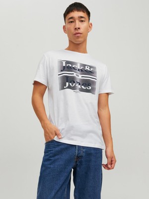 Jack&jones 12211194 Nıneteen Nınety Baskı 0 Yaka Kısa Kol Tshırt