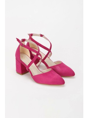 Ersefa Kadın Klasik Kısa Topuklu Abiye Ayakkabı Kadın Topuklu Abiye Ayakkabı Şık Gece Ayakkabısı