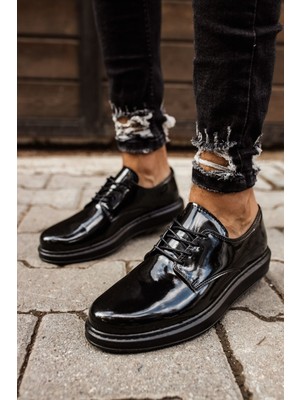 Bartini Avm Bartiniavm CH003 Rst Pelle Verniciata Classica Erkek Ayakkabı Sıyah