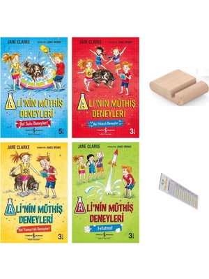 Ali'nin Müthiş Deneyleri - Ilkokul Ortaokul Deney ve Bilimsel Araştırma - 4 Kitap + Tablet Standı