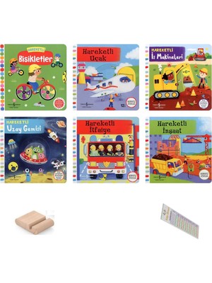 0-2 Yaş Hareketli Kitaplar Serisi  6 Kitaplık Set-2 + Tablet Standı