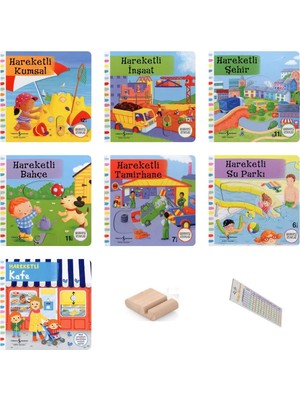 0-2 Yaş Hareketli Kitaplar Serisi - 7 Kitaplık Set-1 + Tablet Standı