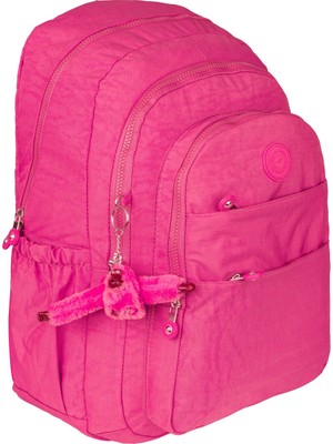 Relaxion Su Geçirmez Krinkıl Kumaş Geniş Iç Hacimli Çok Bölmeli Günlük-Okul-Seyahat Sırt Çantası