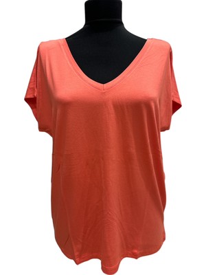 Ön Arka V  Yaka Modal T-Shırt