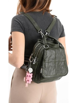 Y.s.deri Kadın Sırt Çantası 30*24 cm Vegan Deri Ister Sırt Ister Kol Çantası Işıklı Aksesuar