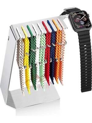 Habilis Apple Watch Kordon Standı Kayış Tutucu Kordon Düzenleyici Kordon Teşhir Standı Paslanmaz Çelik S10