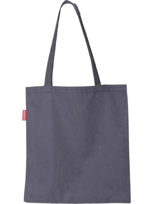 Baghashtag Baskısız Gri Bez Çanta