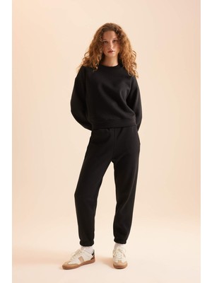 DeFacto Regular Fit 2'li Takım Sweatshirt Beli Lastikli Jogger Eşofman Altı D8022AXNS
