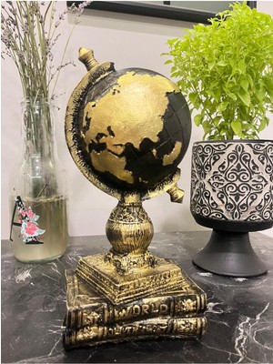 Kitaplı Dünya Küre Biblo Masa Üstü Hediyelik Kırtasiye Öğrencilere Özel