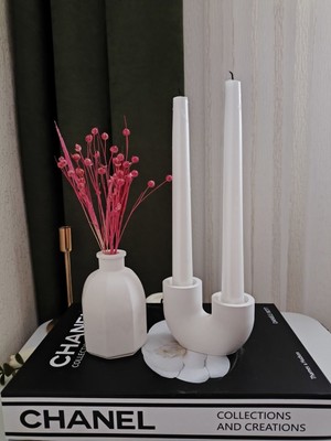 Dekoratif 2li Set Şamdan Mumluk & Vazo