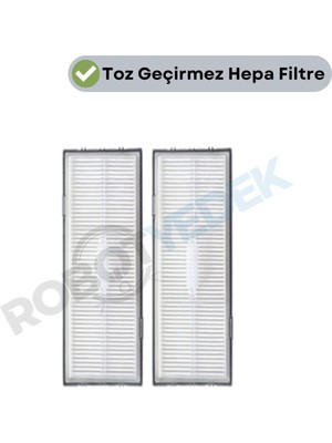 robotyedek Roborock S8 S8 Pro Ultra ( S8 PRO DEĞİL!) Uyumlu 2 Adet Hepa Filtre