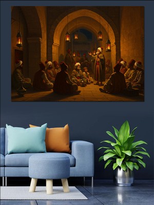 Bilgeyle Derin Felsefi Sohbet Dekoratif Kanvas - Mdf Ahşap Tablo